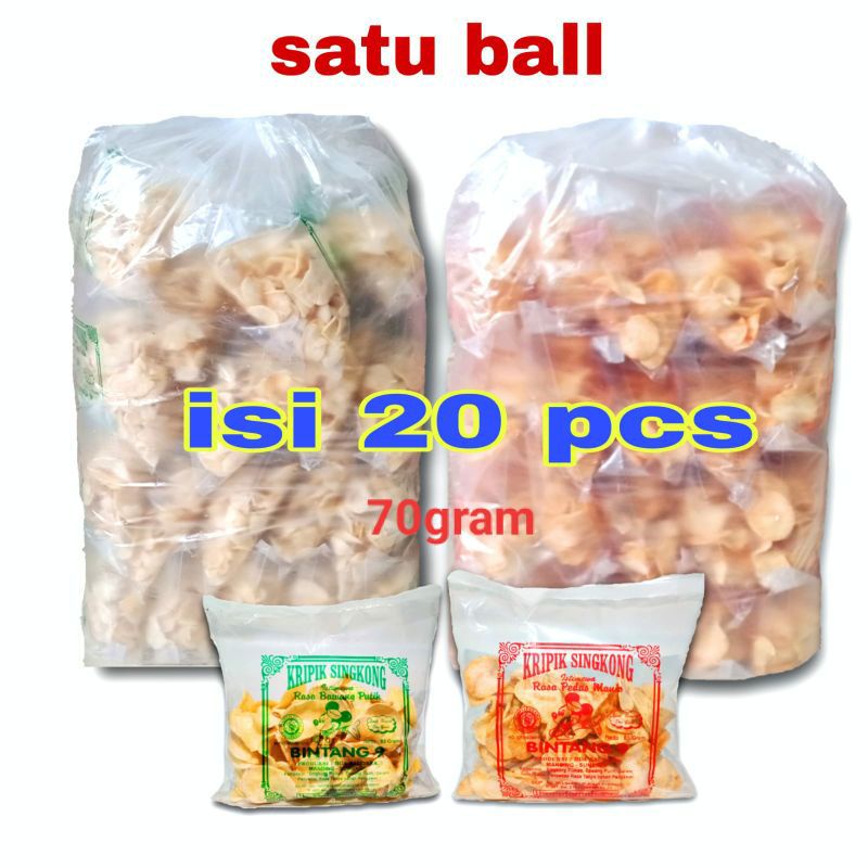

Kripik singkong - Krupuk singkong 1 Ball 20 pcs enak renyah