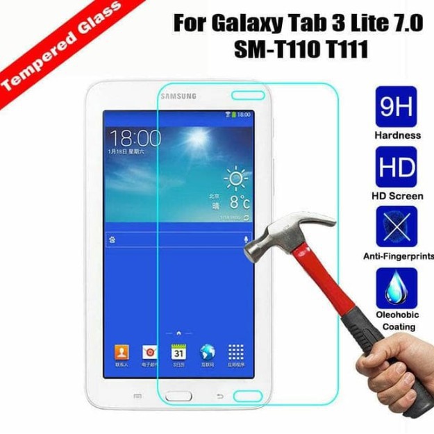 Tempered Glass Samsung Tab 3V T110 T111 Tab 3 Lite T116 7.0 inchi Screen Guard AntiGores Kaca Tablet