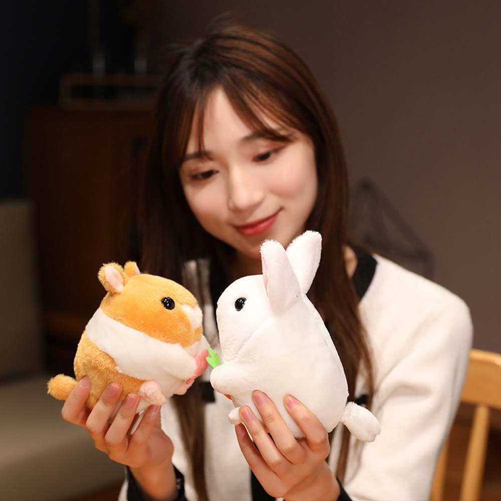 Lanfy Mainan Hewan Kawaii Lucu Hadiah Ulang Tahun Tarik String Tail Bergoyang Handmade Wag Tail Rabbit Toy