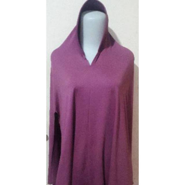 Take All 2 Khimar Syari Jersey Pet Antem Jumbo Ori Casmira & Khimar Jersey Warna Pink Fanta Jersey