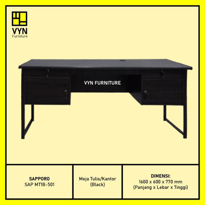 

Meja Tulis Kantor Sapporo Sap Mt1B-501 Black Outletmamang
