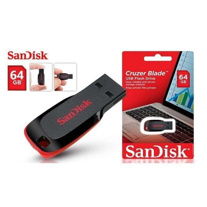 FLASHDISK SANDISK CRUZER BLADE CZ50 - 8GB/16GB/32GB/64GB/128GB/256GB