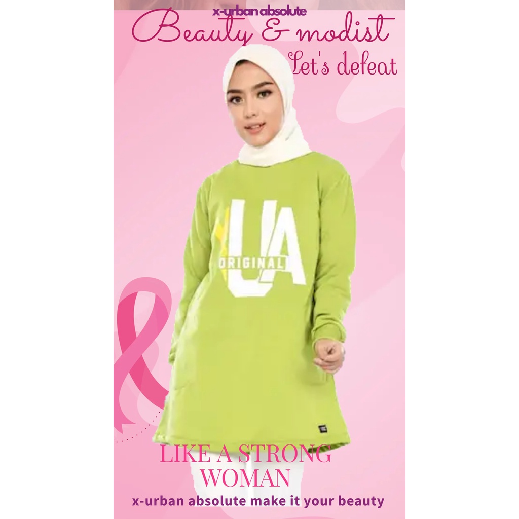 Jaket Wanita Hoodie Sweter Muslim Hijab Modis Keren X Urband Absolute Tunik Wanita Zuvia A125
