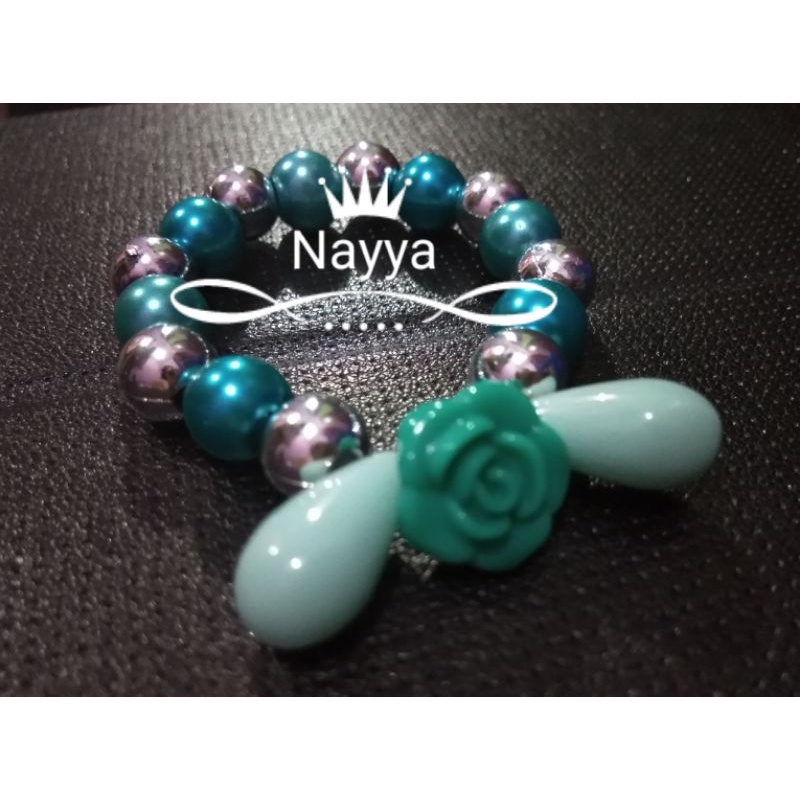 gelang imitasi anak perempuan mutiara sintetis edisi telinga kambing