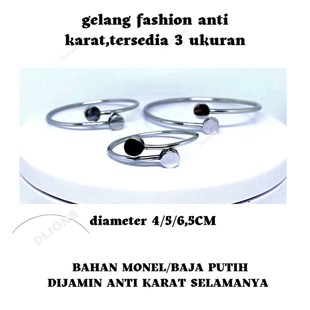 GELANG ANAK,GELANG MONEL,GELANG BAJA PUTIH ANTI KARAT,GELANG SILANG BAJA PUTIH,TERSEDIA 3 UKURAN,AKAN SEMAKIN MENGKILAP JIKA TERKENA AIR DAN SABUN