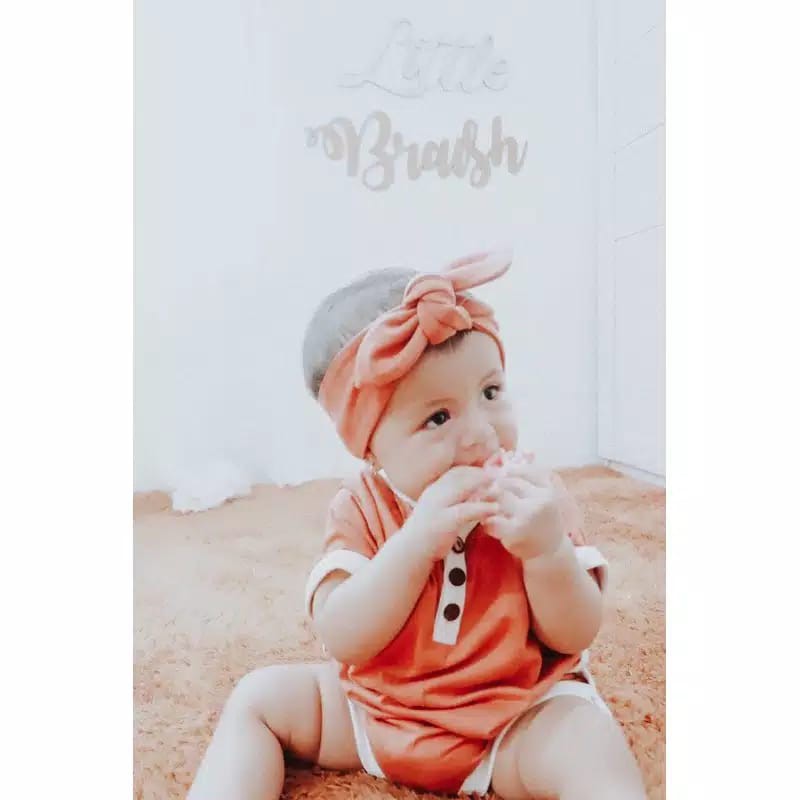 BELL AND BO Adjustable Bamboo ADJUSTABLE ALBA WAFFLE HEADBAND Headband Bandana bayi bamboo 0-24 bln