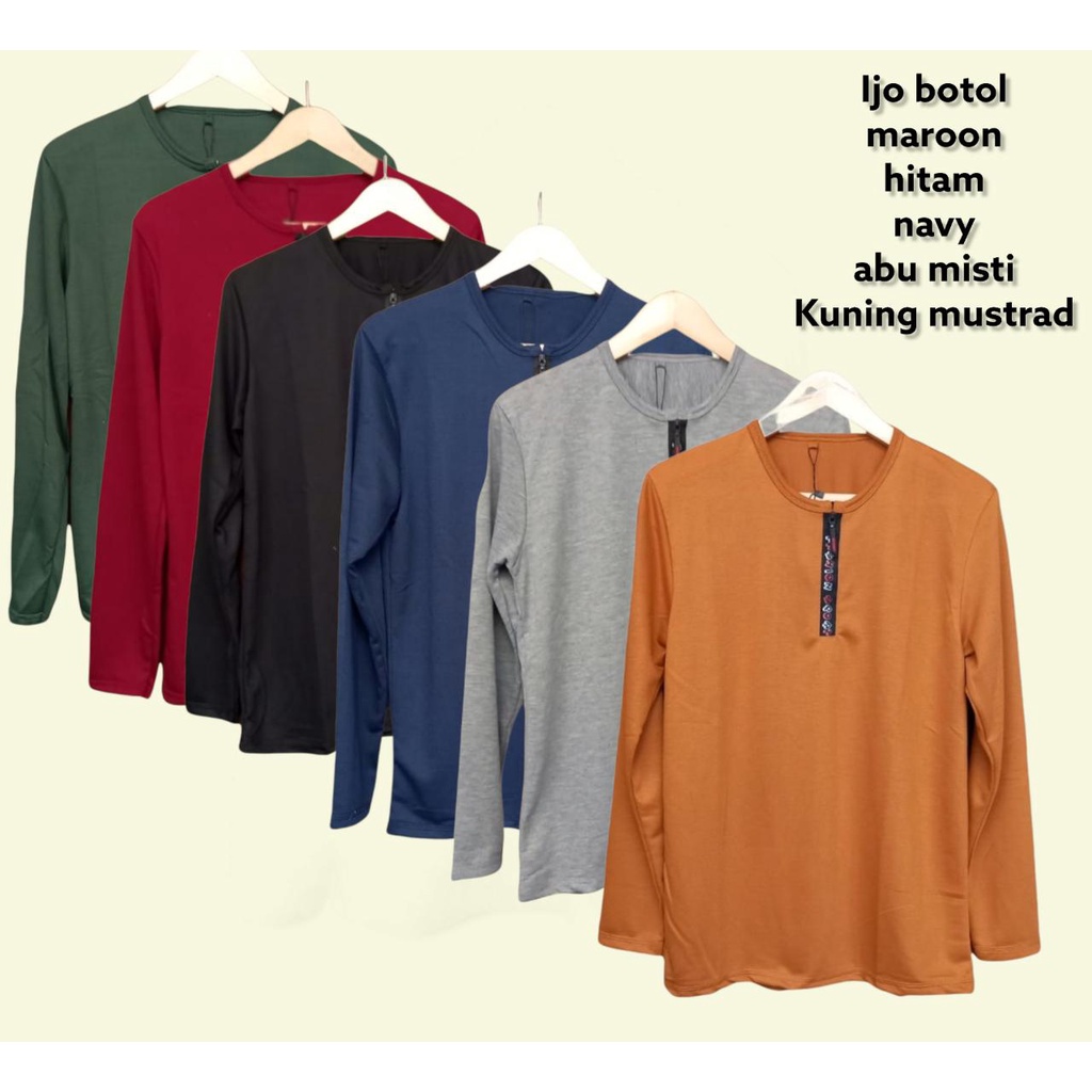 Kaos Polos Baby Terry Lengan Panjang Resleting / KAOS PRIA DISTRO KAOS PRIA MURAH KAOS PRIA KEREN KA
