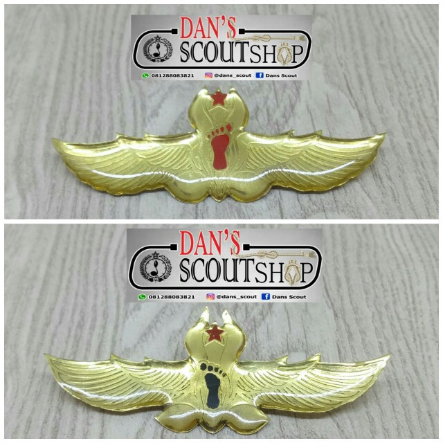 Wings Tapak Merah dan Hitam Resin