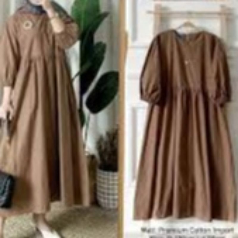 Lucia midi dress fashion muslim remaja wanita