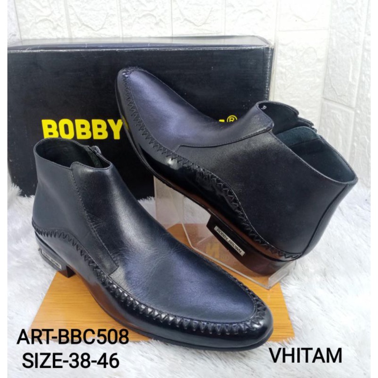 SEPATU BOOTS KULIT ASLI PRIA BOBBY BROWN BBC-508