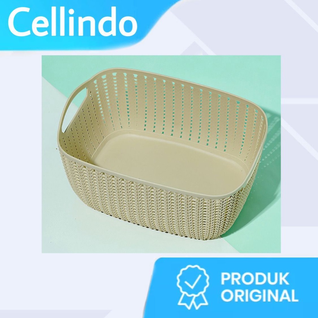 MINISO Keranjang Small Plaited Rectangular Storage Bucket