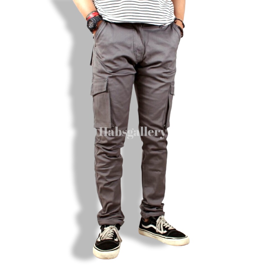Celana Panjang Pria Model Cargo Bahan Katun Kombinasi MMA Venum Gym Size 27 - 33