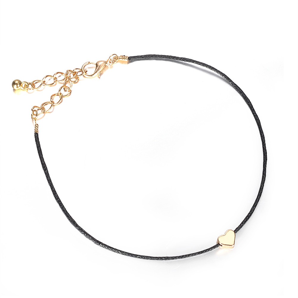 4pcs Gelang Kaki Rantai Multi Layer Bentuk Hati Warna Emas Untuk Wanita