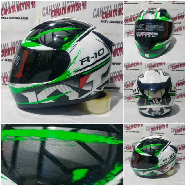 Helm Kyt R10 seri2 putih biru