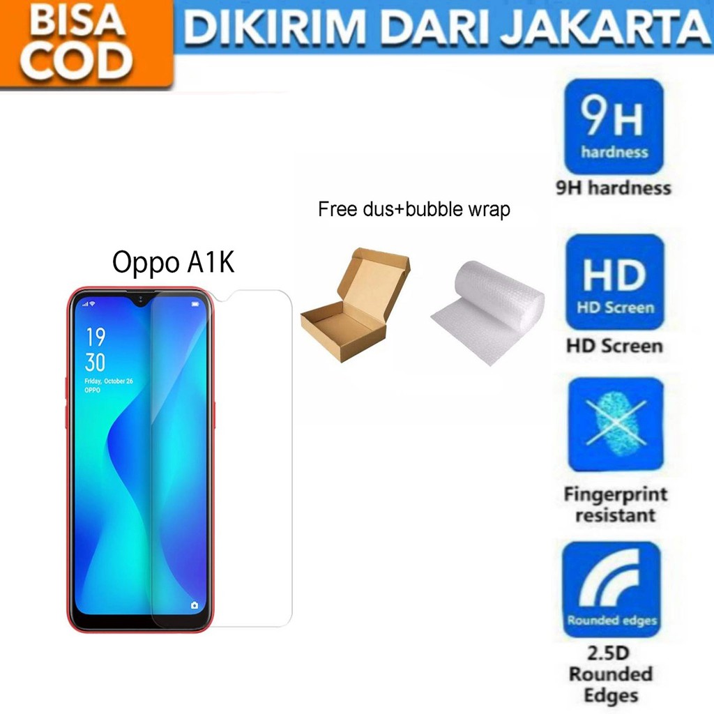 Oppo A1K Tempered Glass Screen Protector Anti Gores