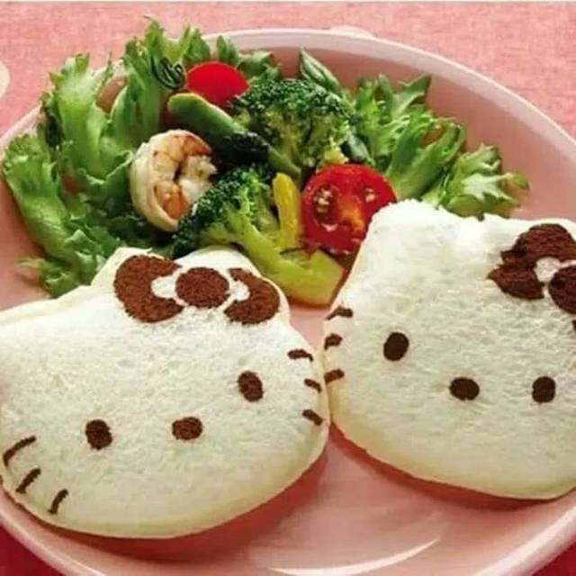 Cetakan Nasi Bento Roti Tawar Kue Cake Sandwich Mold Karakter Hello Kitty Shopee Indonesia