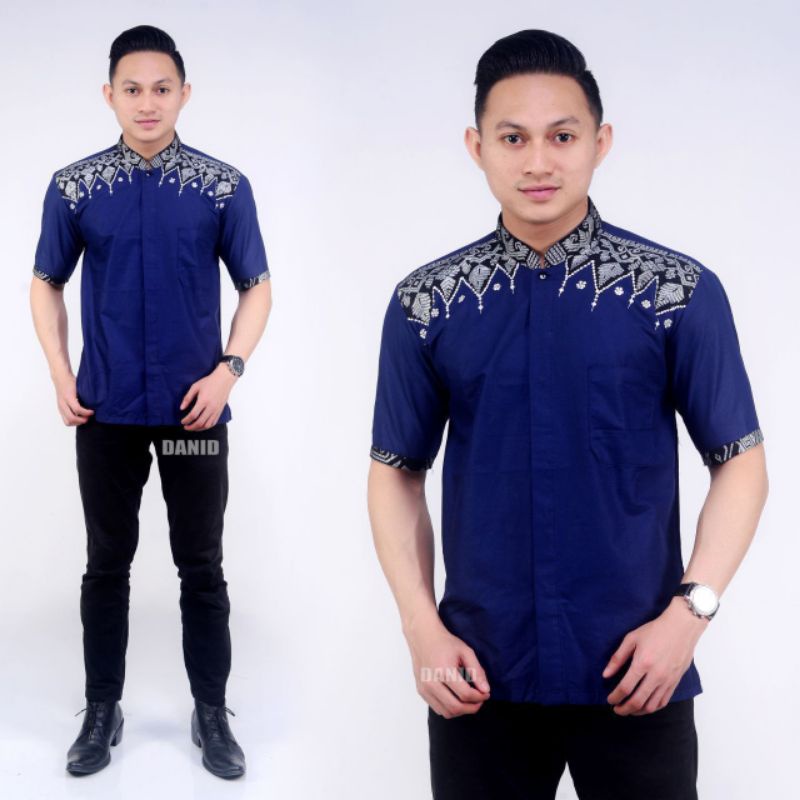 KEMEJA BATIK LENGAN PENDEK BORDIL FASHION PRIA HEM BATIK EXLUSIVE MODERN