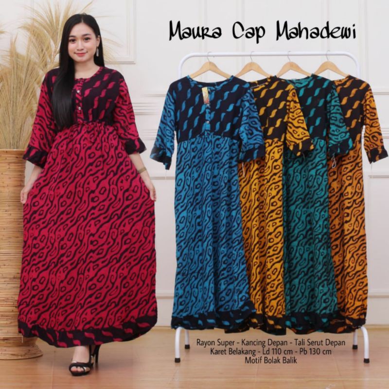 Daster maura batik Cap busui - Longdres maura cap