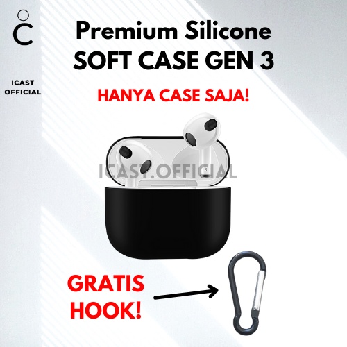 Case AirPods Gen 3 Silicone Case Gratis HOOK Soft Case Airpods Gen 3 Casing Airpods Gen 3