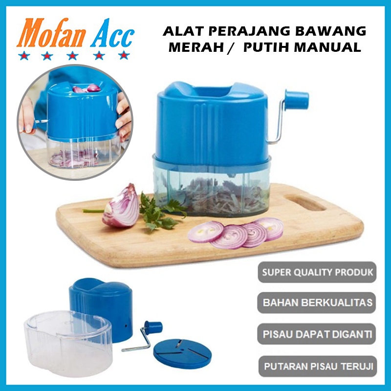 Alat Iris Bawang Manual / Pemotong Perajang Bawang Blender Giling Bumbu Dapur / Penghalus Bawang Merah Putih / Onion Slicer Praktis