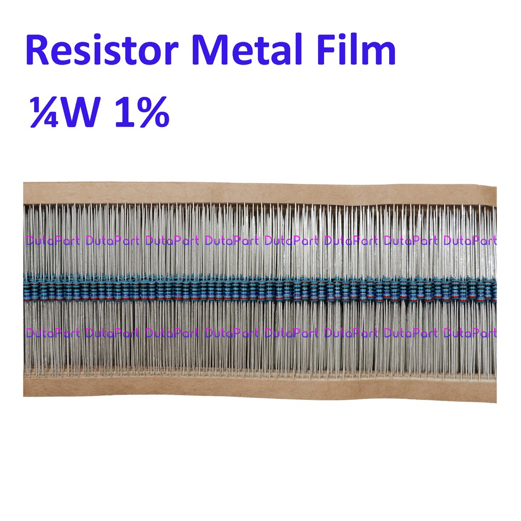 Resistor Metal Film 1/4W 0.25W Toleran1% SEMUA UKURAN LIHAT DESKRIPSI