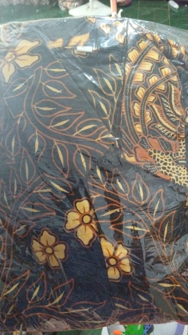 Bswart Batik Hrb026 Kenongo Hem Pendek Padi Pekalongan M L Xl Batik Pria Murah Modern Grosir