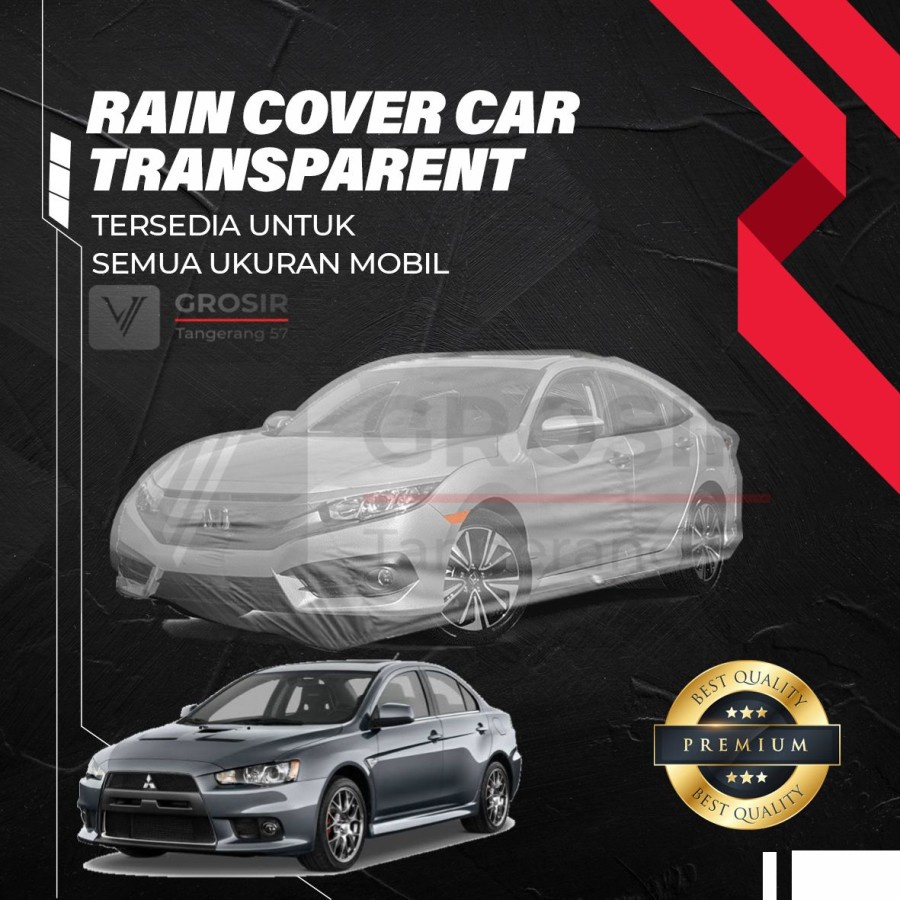 Sarung Mobil Transparan LANCER EVO GLXI EX 2007 Transparent Body Cover LANCER EVO GLXI EX 2007
