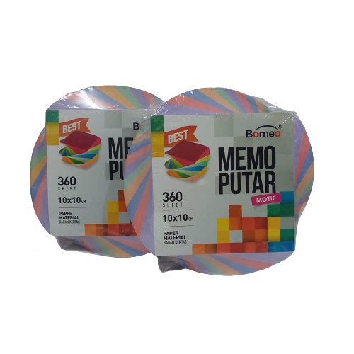 Memo Putar Borneo Motif 10x10cm 360 Sheets