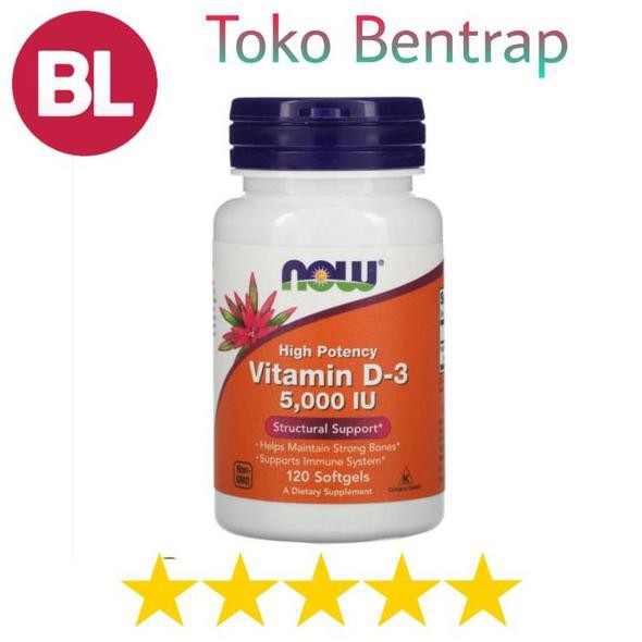 Jual Now Vitamin D3 5000 IU 120 Softgels Shopee Indonesia