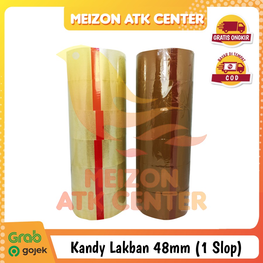 

KANDY Lakban Bening Coklat 2 inch x 100 Y MURAH [1 SLOP 6 ROLL]
