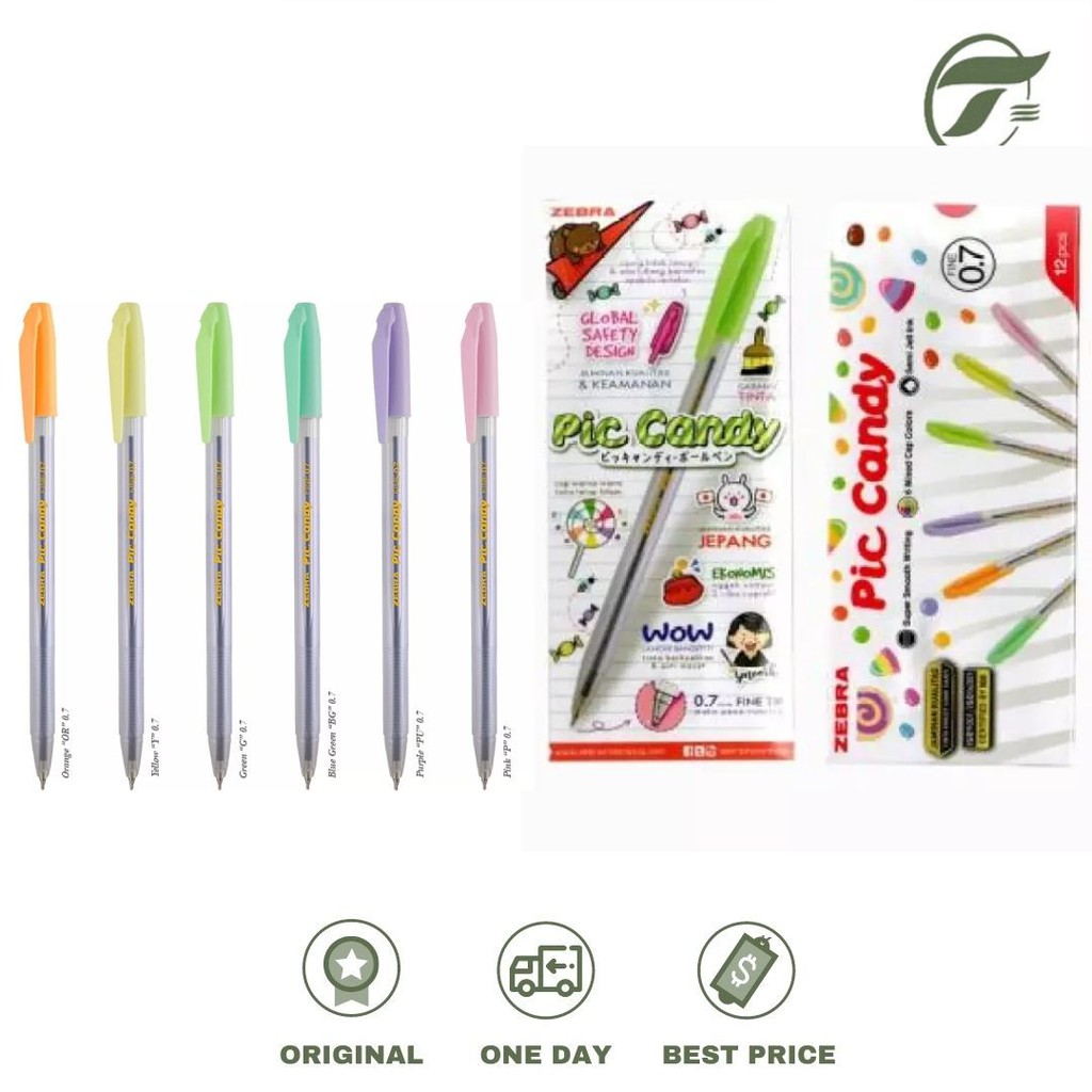 

BALLPEN PIC CANDY FINE 0.7 SEMI GEL 12PCS/PACK ZEBRA