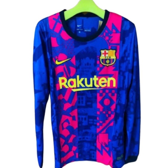 Jersey Barca UCL Third (3Rd) gread ori long sleeve 2021/2022 size S, M, L, XL