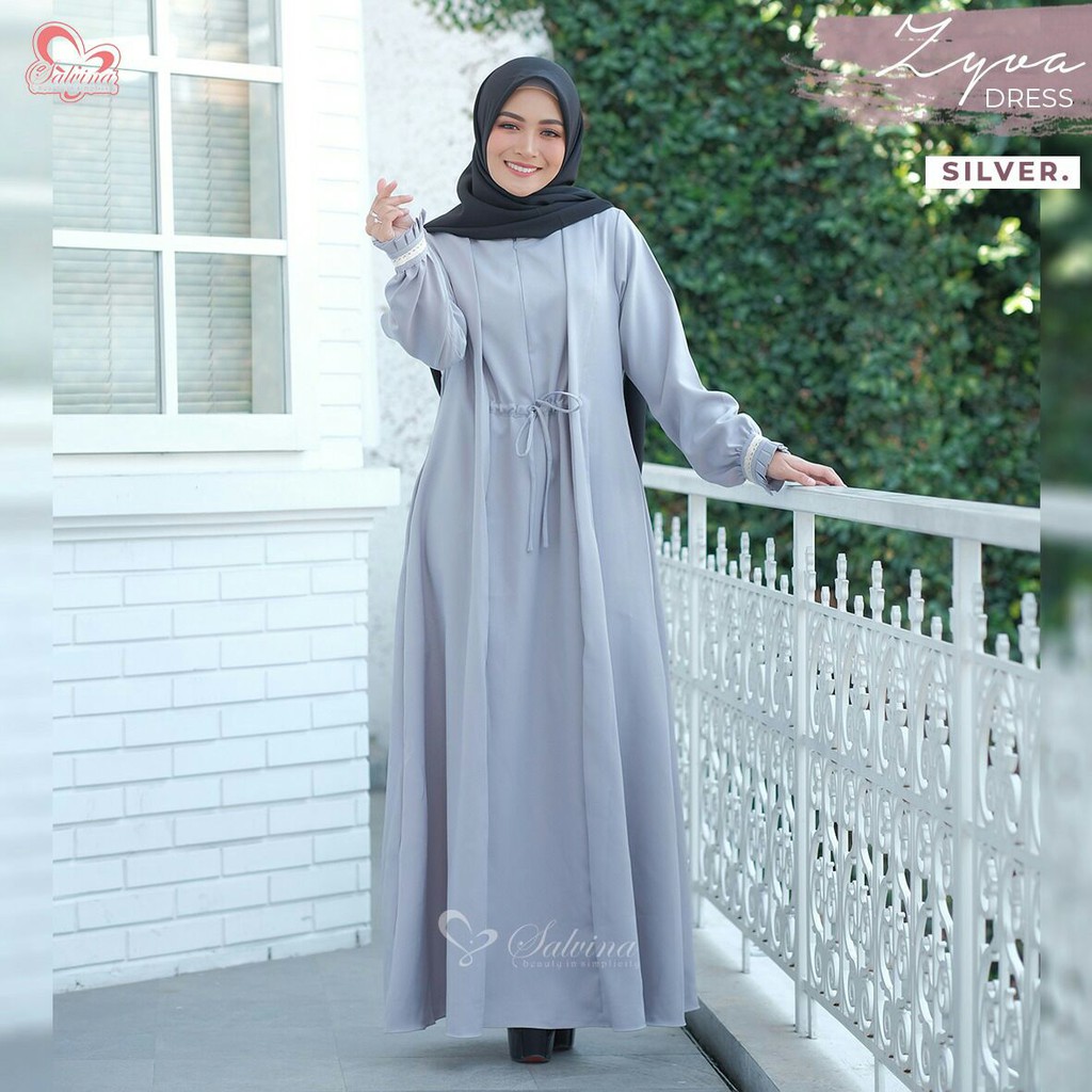 Gamis Zyva Polos Salvina Ori Termurah