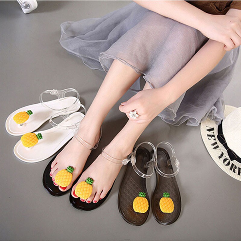 transparent jelly sandals