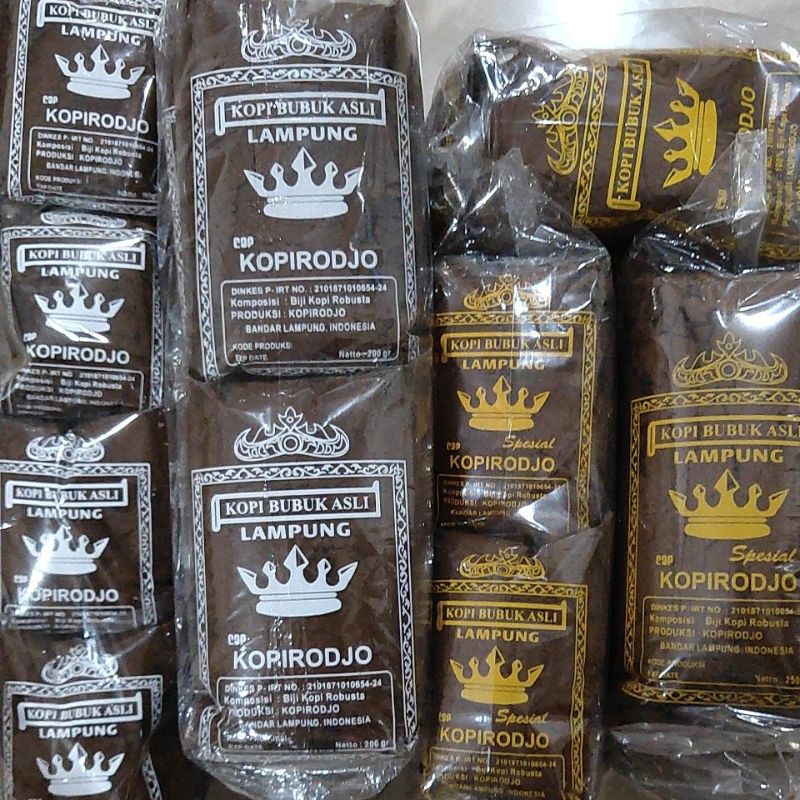 

cap kopirodjo 100% biji kopi pilihan Robusta SPESIAL BUNGKUS KEMASAN PLASTIK KUNING PUTIH STANDAR