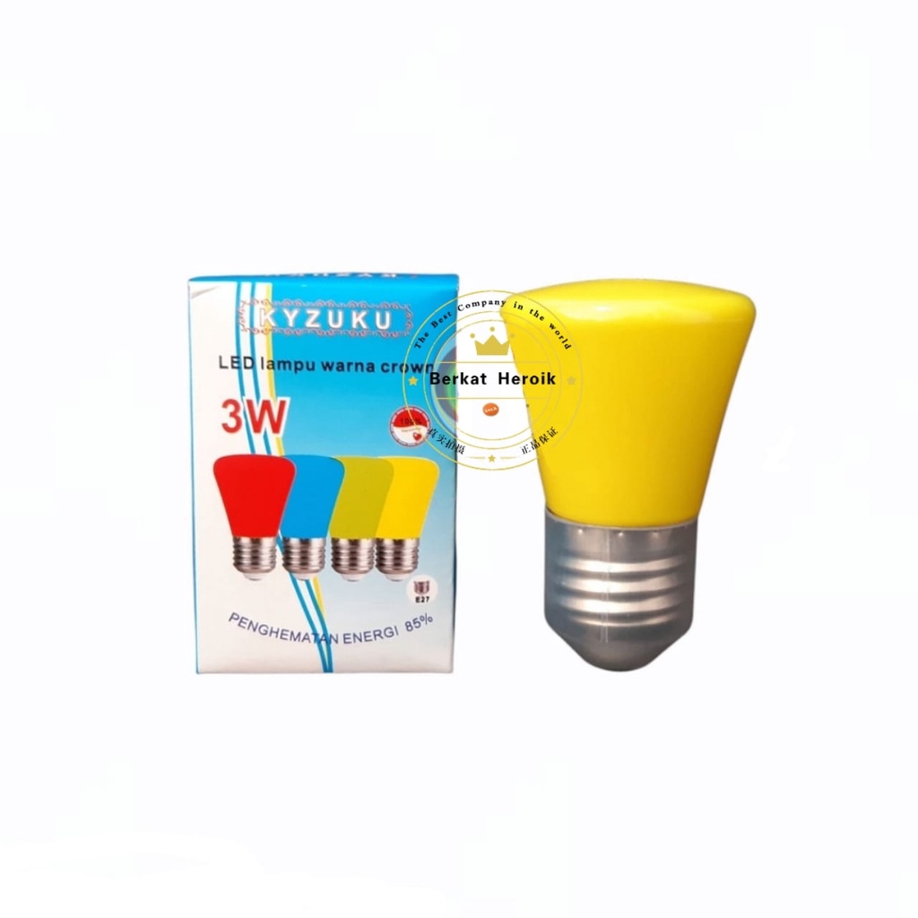 Lampu  Tidur  LED  KYZUKU  3W  BERWARNA(Merah,Kuning,hijau)