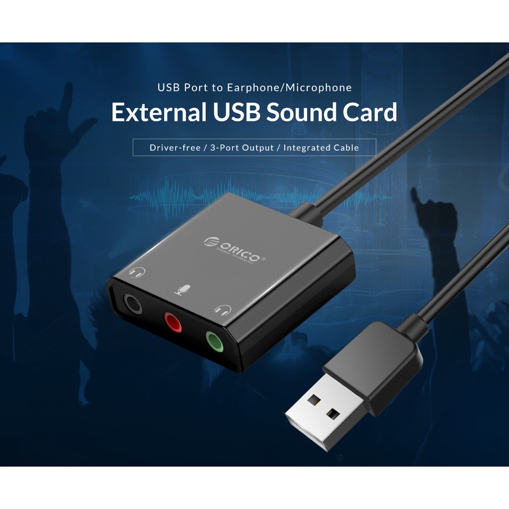 Usb sound card external audio &amp; microphone Orico Skt3