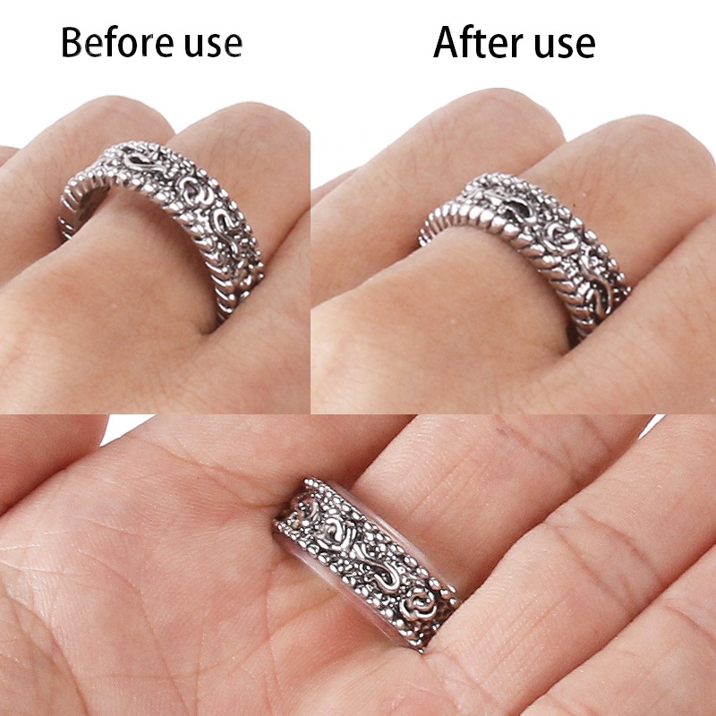 LRC Aksesoris Pengganjal Pengecil Cincin Ring Size Adjuster bahan silikon melengkung 1 SET