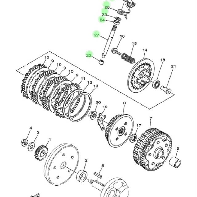 stut kopling jupiter mx lama 2006 kumpit ori ygp
