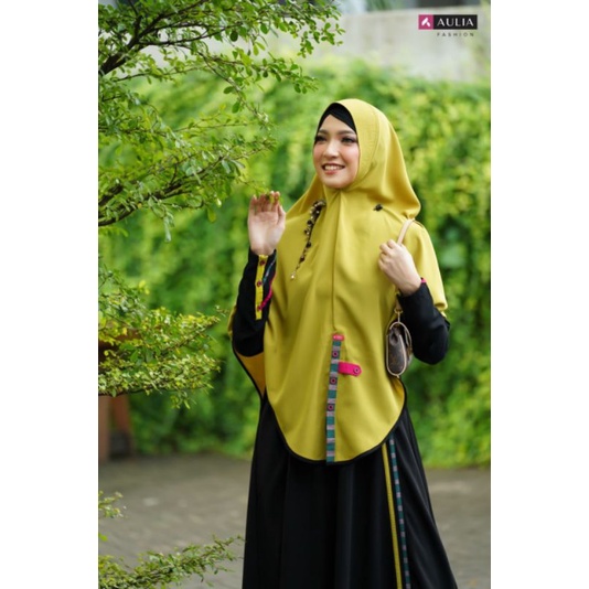 Set Gamis Aulia KATYA BLACK NEON