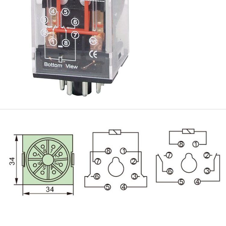 ♣ RELAY MK2P OMRON 12V / RELAY MK2PN OMR 24 VOLT / RELAY OM 220V MK2P-I 8 KAKI / RELAI ✈