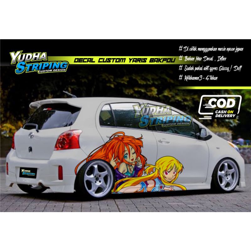 STICKER VARIASI TOYOTA YARIS, CAYLA, AYLA, JAZZ, BRIO, DLL