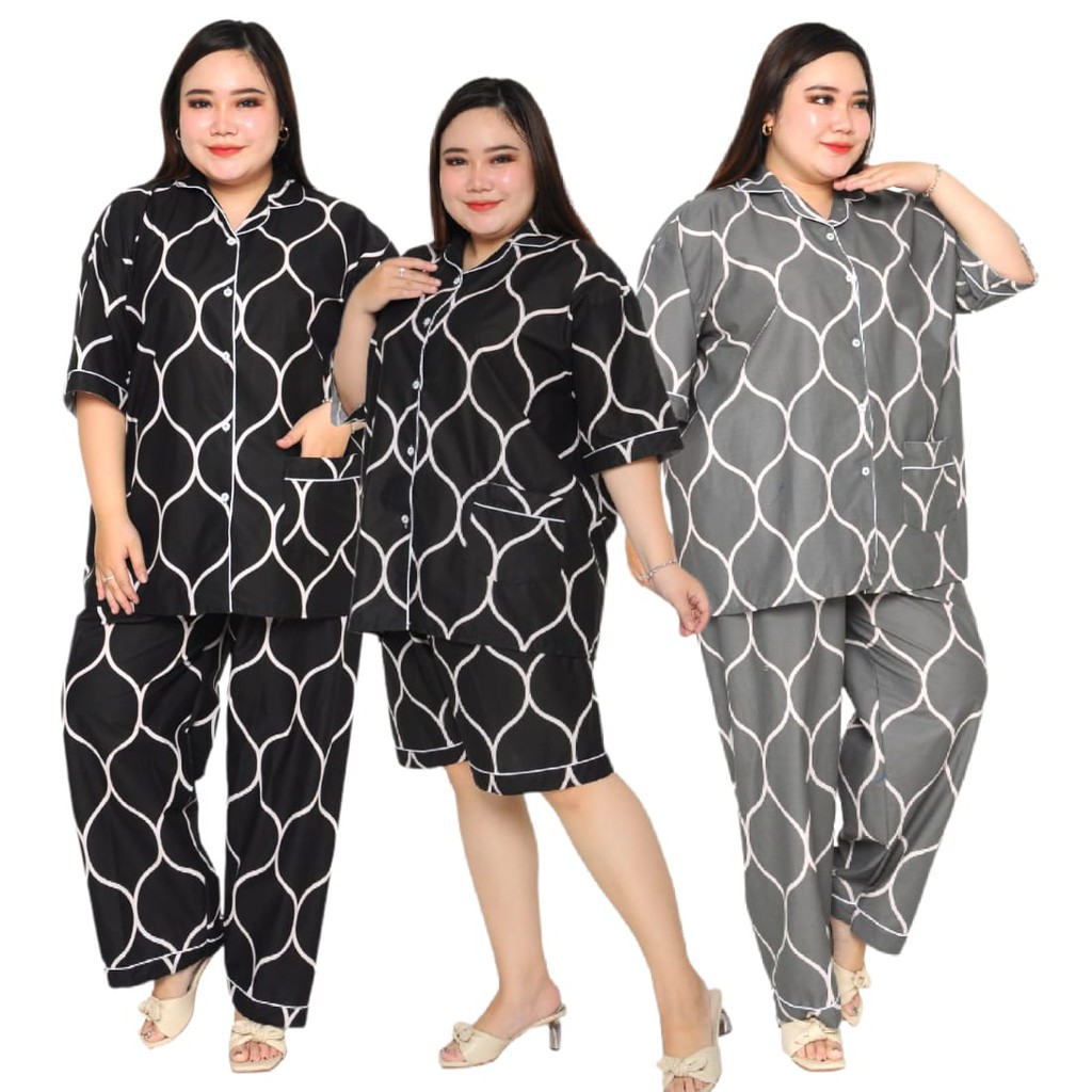 BAJU TIDUR COUPLE KELUARGA BAHAN KATUN DELUXE/PIYAMA PRIA WANITA LENGAN PENDEK CELANA PANJANG