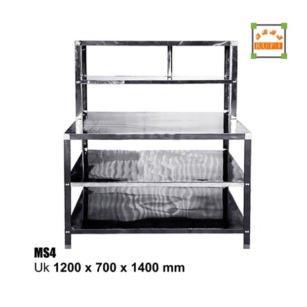 Meja Rak Stainless Steel MrDapur MS 4 Murah