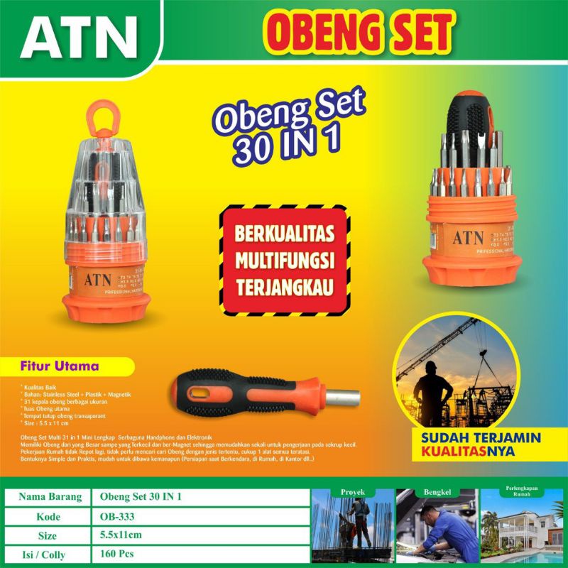 Obeng Set Multifungsi/Obeng Magnetic 31 in 1