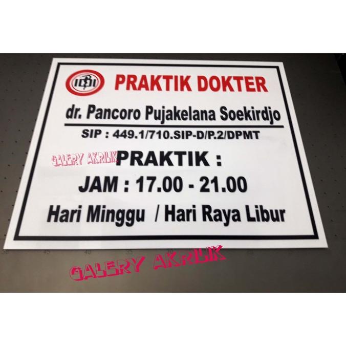 

Office & Stationery | Document Organizer | Sign Board Acrylic Sign Label Akrlik Papan Nama Dokter 30 X 42 | Best Seller