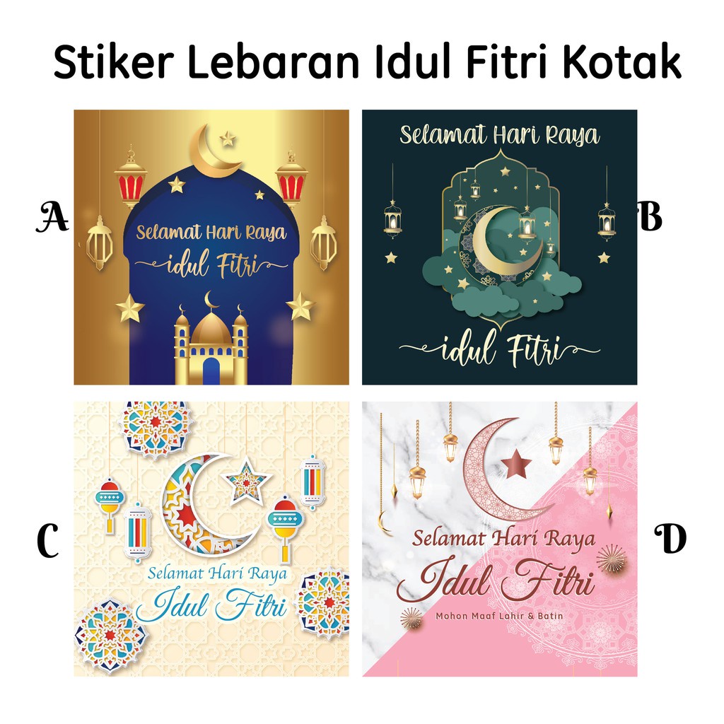 

Stiker Lebaran Kotak / Stiker Segel Kardus Lebaran
