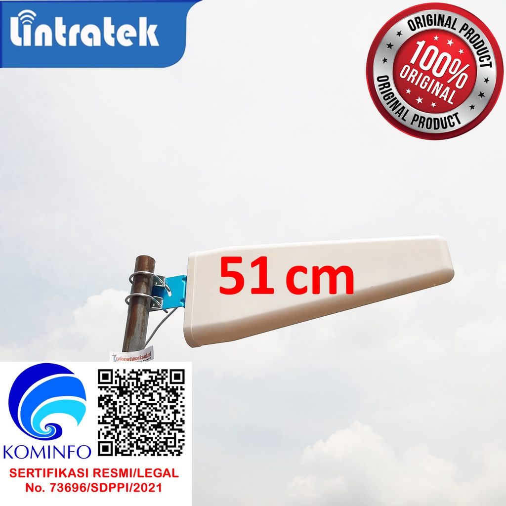 Antena Penguat Sinyal Log Periodic Periodik LPDA untuk modem Telkomsel Orbit Pro HKM281 Star 3 MF283U MR6400 MR100 B310 B315 B535 B593 E5186 4G680 N300 DWR-920 DL-7303 (51cm)