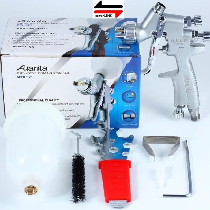 Spray Gun Auarita H921 HVLP - NOZZLE 1.0 / 1.2 - CUP 250ml - ORIGINAL