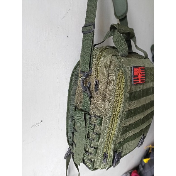 tas Laptop Army(free 1 logo random)